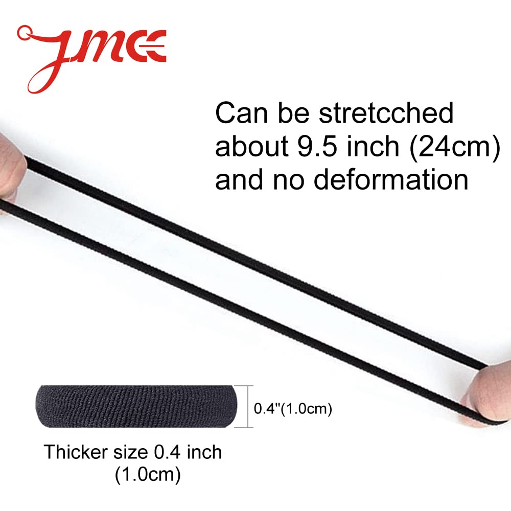 J-MEE thick hair ties elastic ponytail holders close up texture