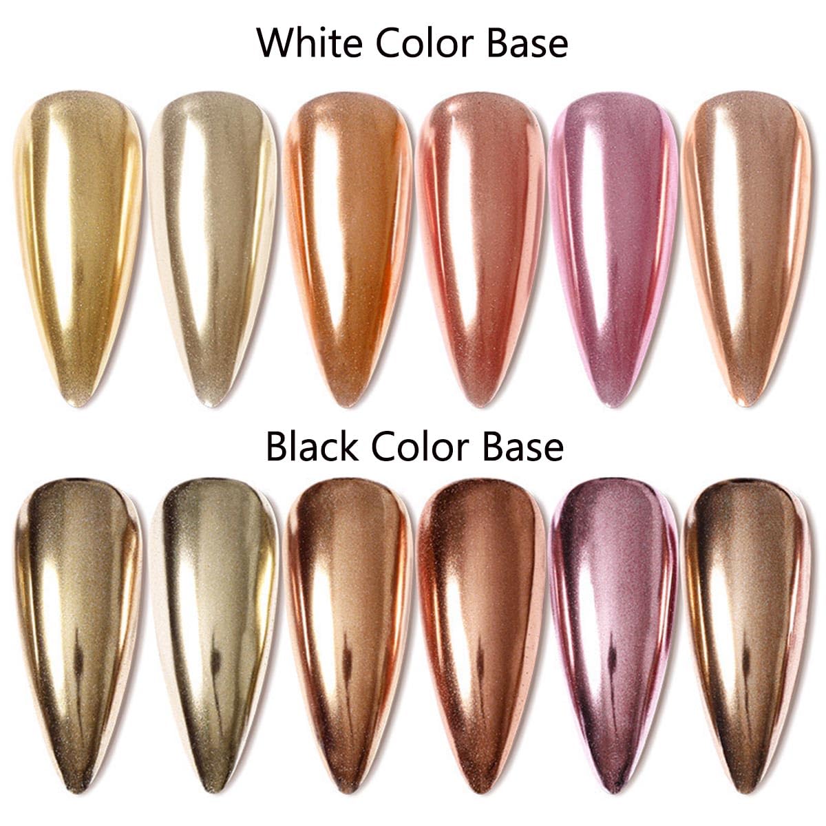 Gzmayuen nail art powder with included sponge applicators