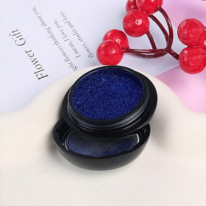 Blue chrome nail powder used in resin craft