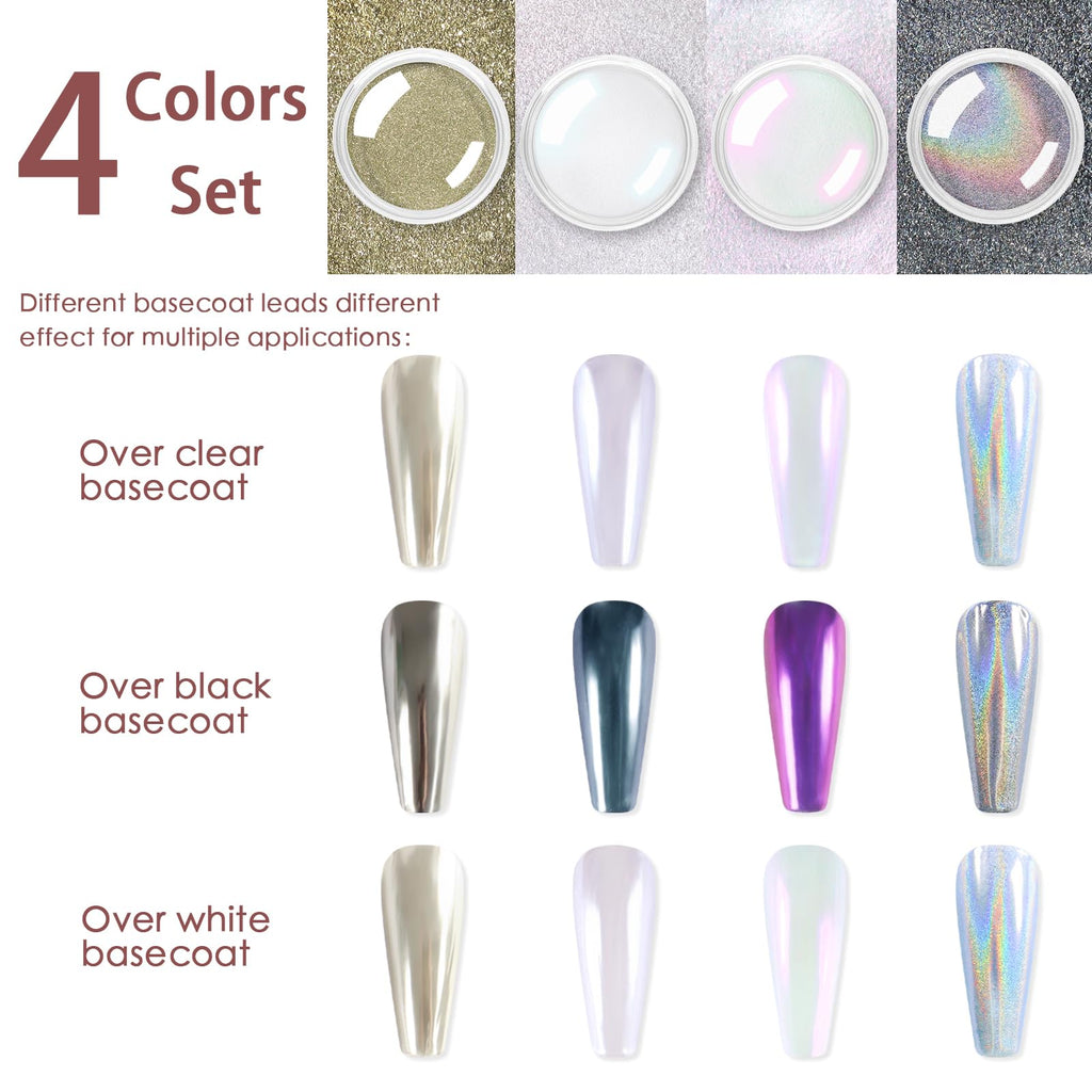 Demonstration of holographic metallic mirror effect on gel nails