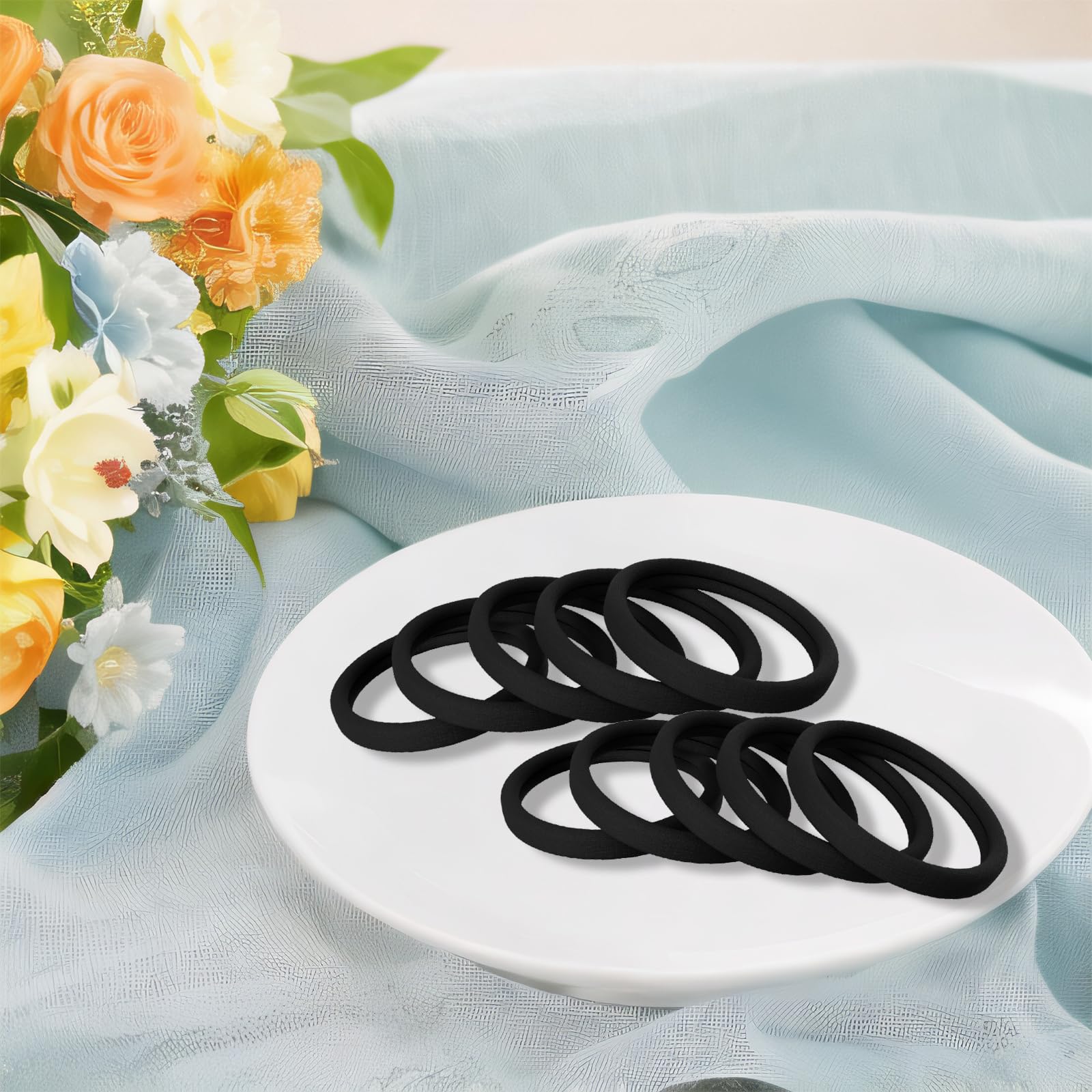 Ouchless no damage hair bands pack highlighting the seamless construction.