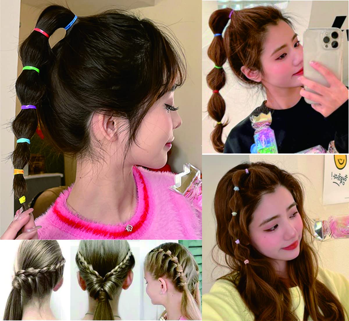 Bulk two thousand count packaging of premium soft hair ties for kids.