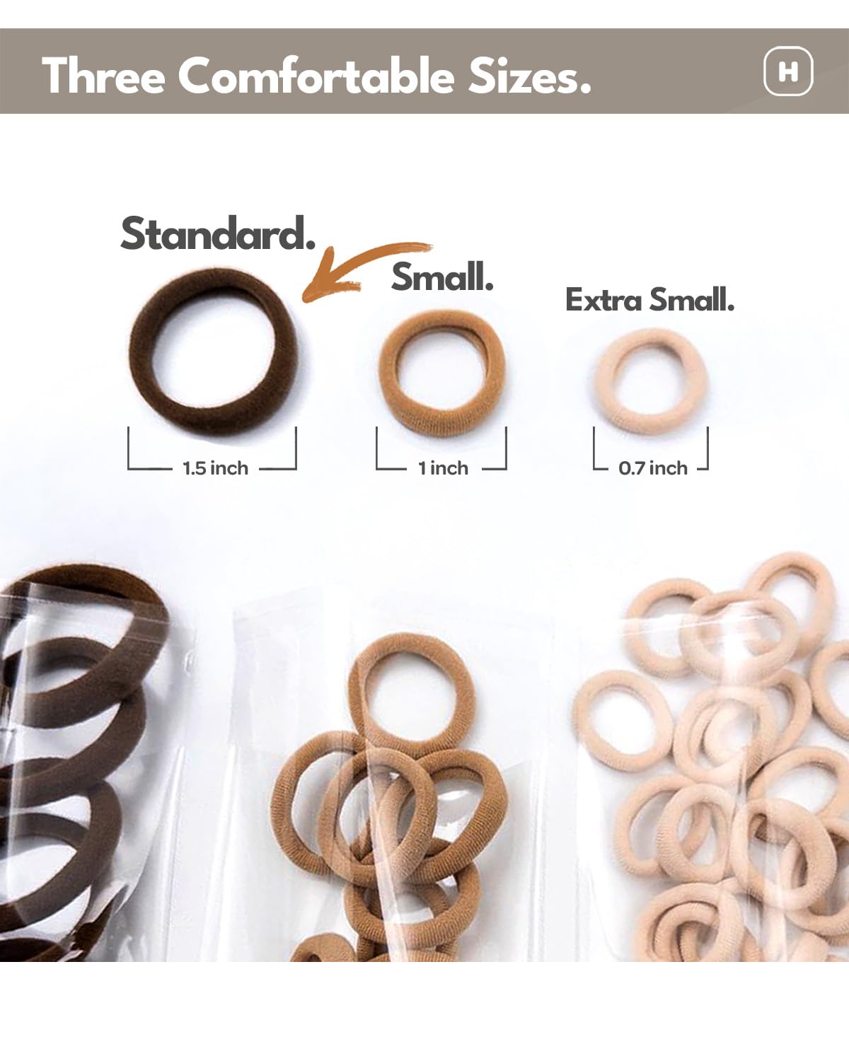 Cyndibands 1.5 inch no damage hair ties pack of twelve