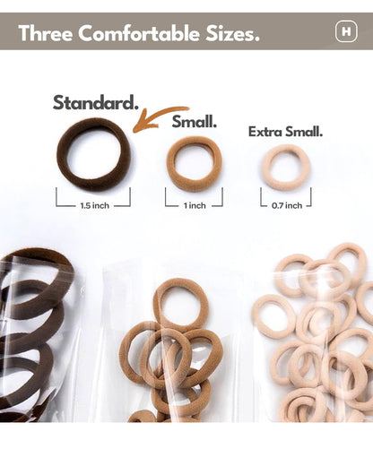 Cyndibands 1.5 inch no damage hair ties pack of twelve