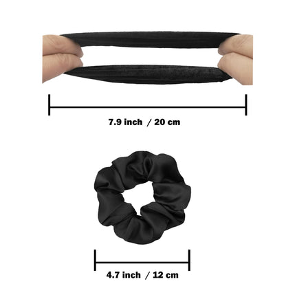Authentic USA imported luxury satin scrunchies for damage-free hair styling