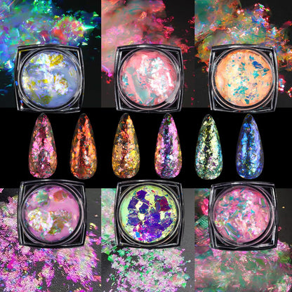 Sutozmiwe nail glitter flakes set packaging
