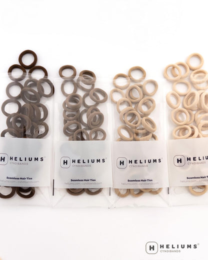 Heliums forty count premium imported hair elastics display