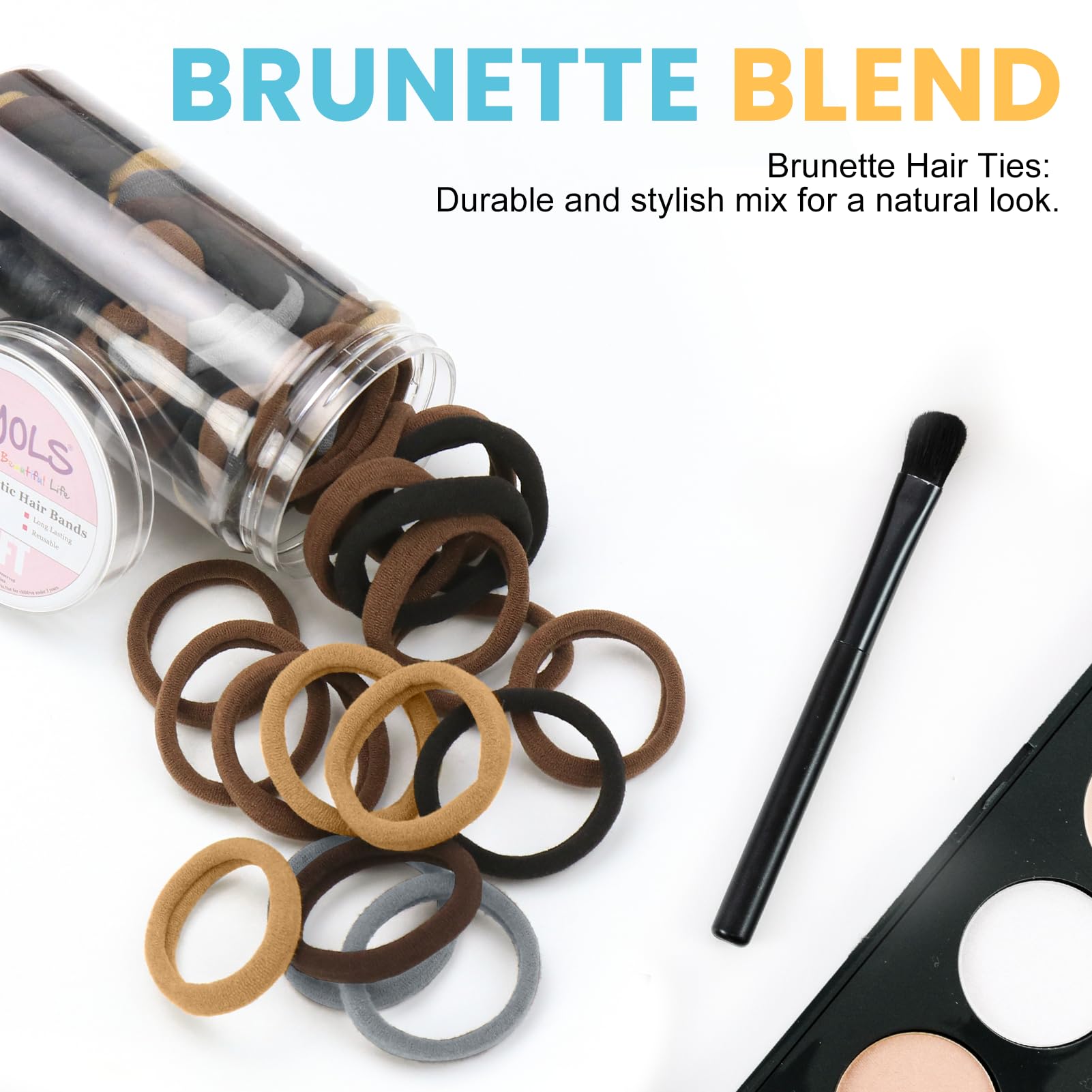 Close up view of the metal free seamless design of HOYOLS gentle microfiber hair bands