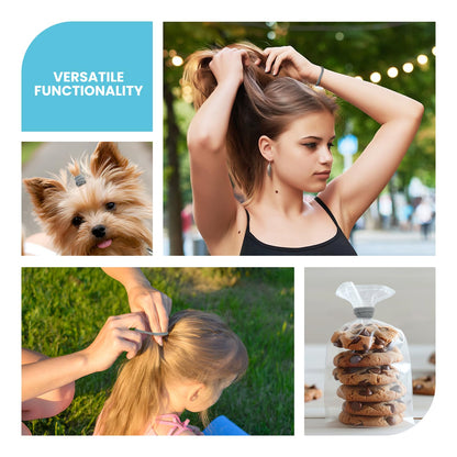 HOYOLS crease free elastic hair accessories worn comfortably around the wrist as a bracelet
