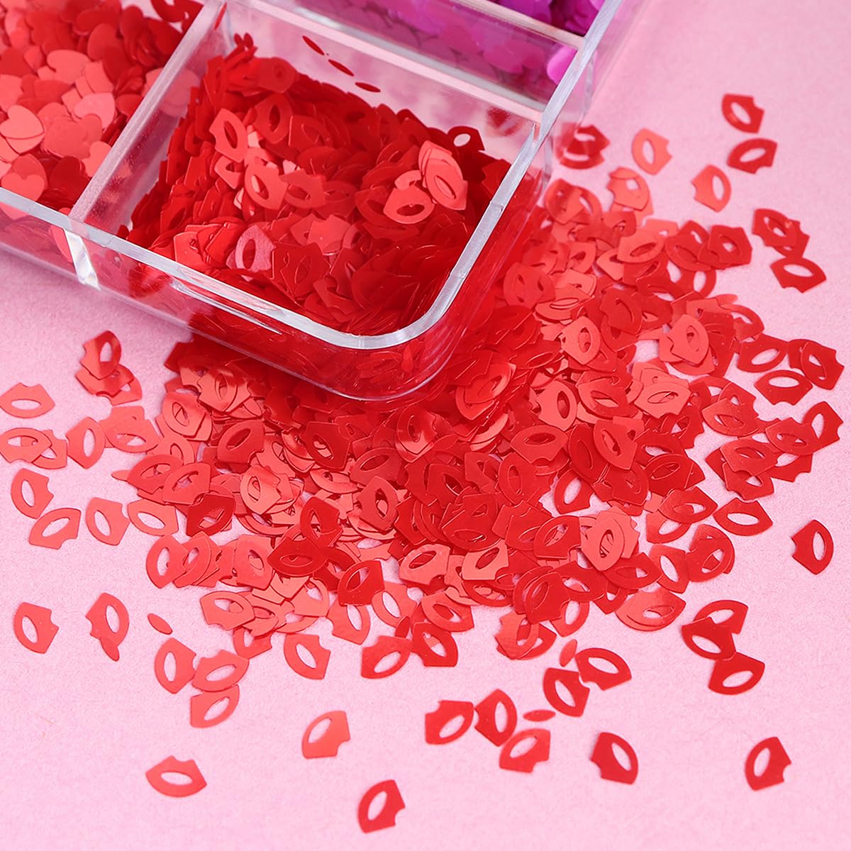 Multi-colored heart charms for acrylic nail decoration