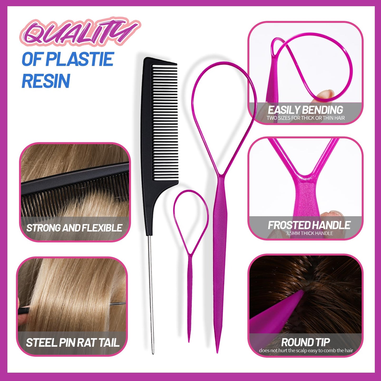 Close up of damage free snag-free cotton ponytail holders