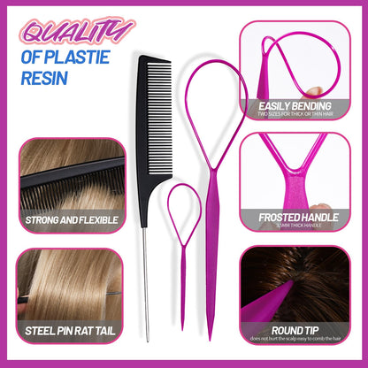 Close up of damage free snag-free cotton ponytail holders