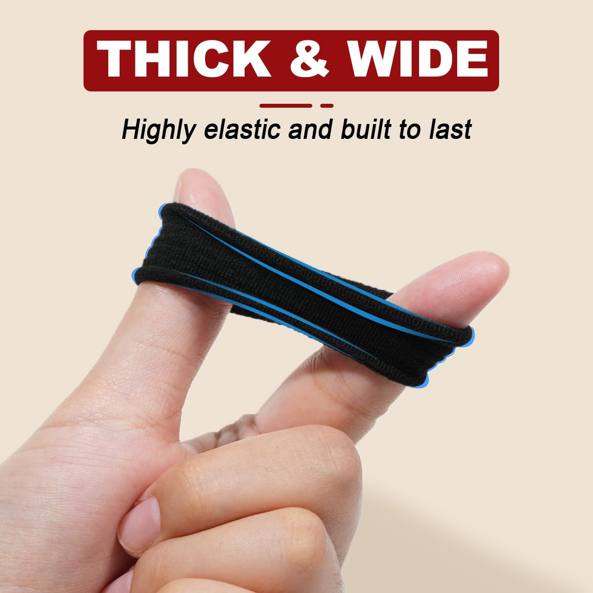 Ouchless no damage hair ties spread out to display soft texture.