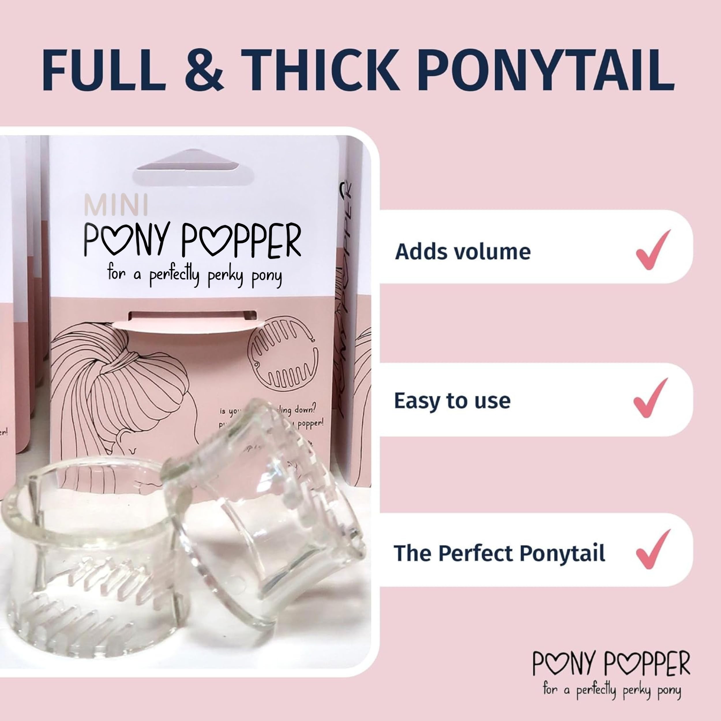 Clear Mini Pony Popper clip displayed on a clean background.