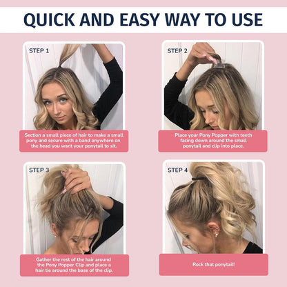 High ponytail tool for volume and lift inside view.