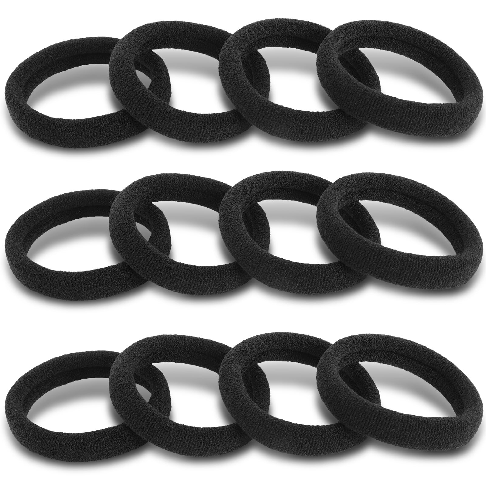 DWKFEOQ elastic ponytail holders demonstrating stretchability for thick hair management