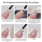 Glazed donut mirror effect applied over gel nail polish
