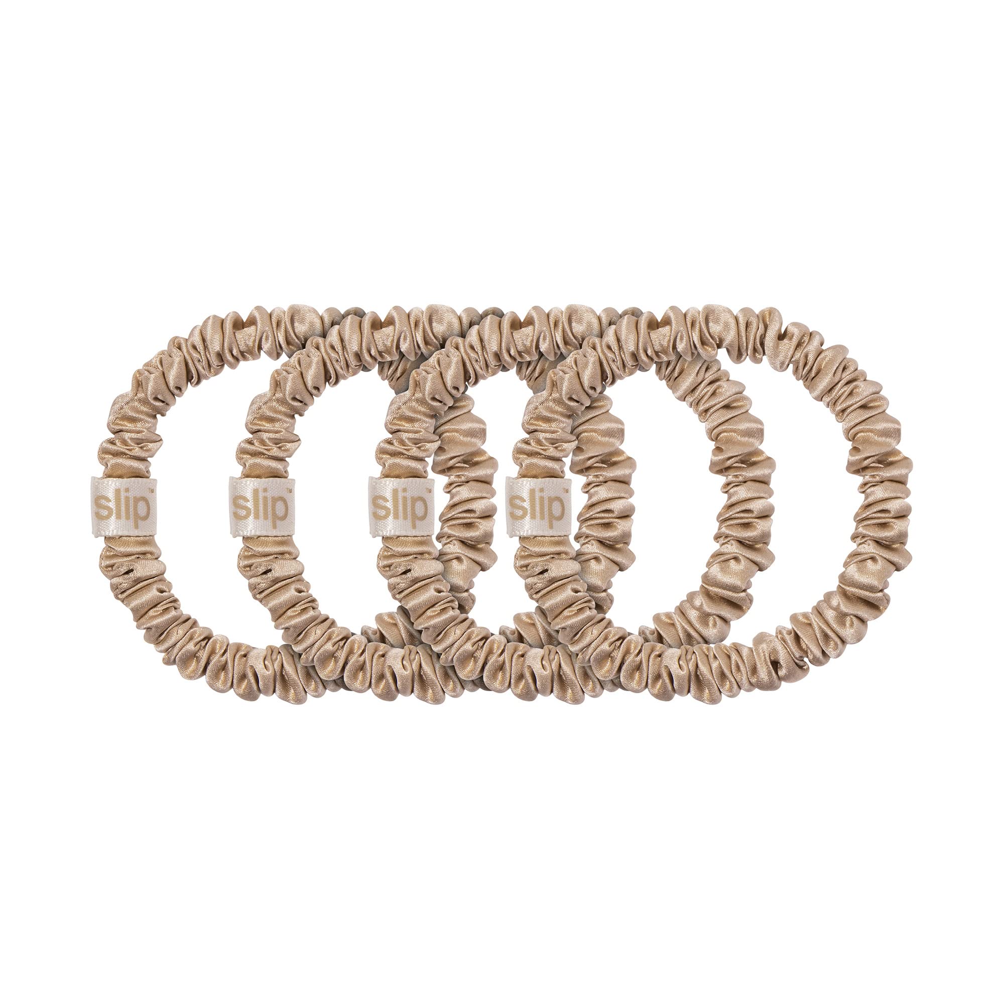 Slip pure silk skinny hair bands illustrating premium anti breakage construction.