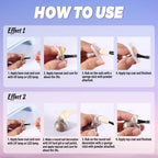 Laza Mermaid Pearl Chrome Nail Powder with sponge applicator sticks