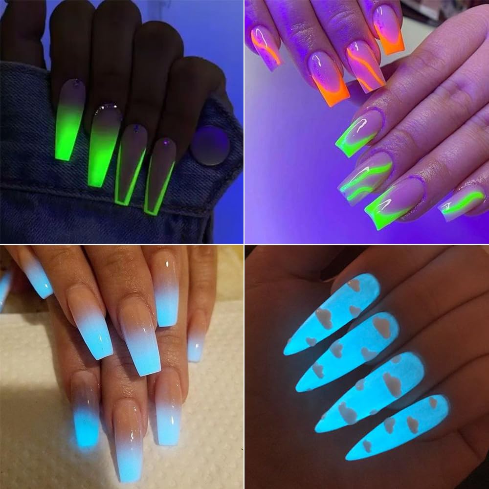 Resin craft items created with Dudustrong luminous pigment powder