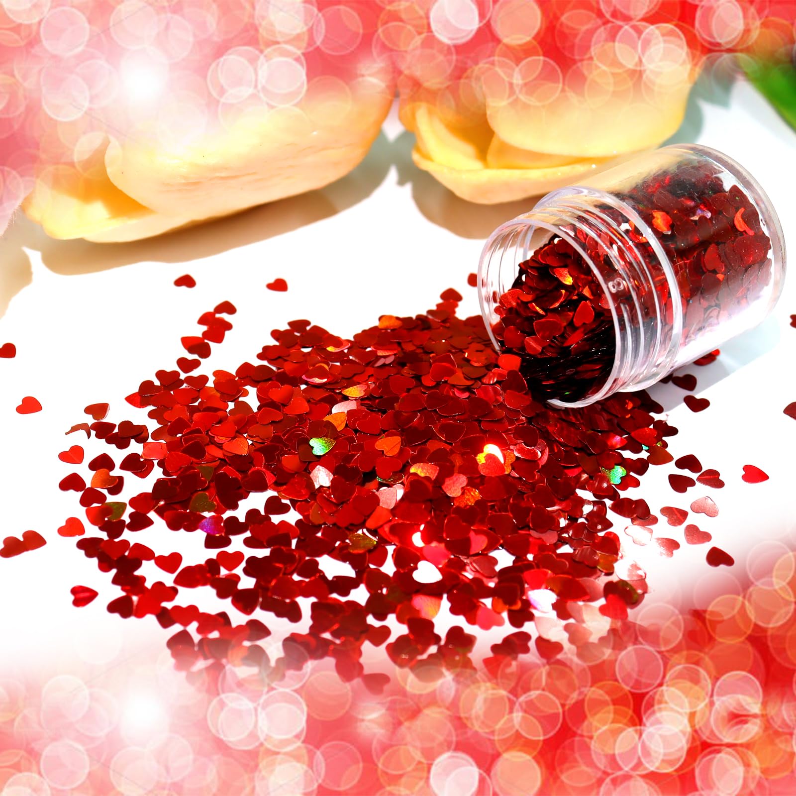 Red chunky glitter for DIY craft projects and resin art