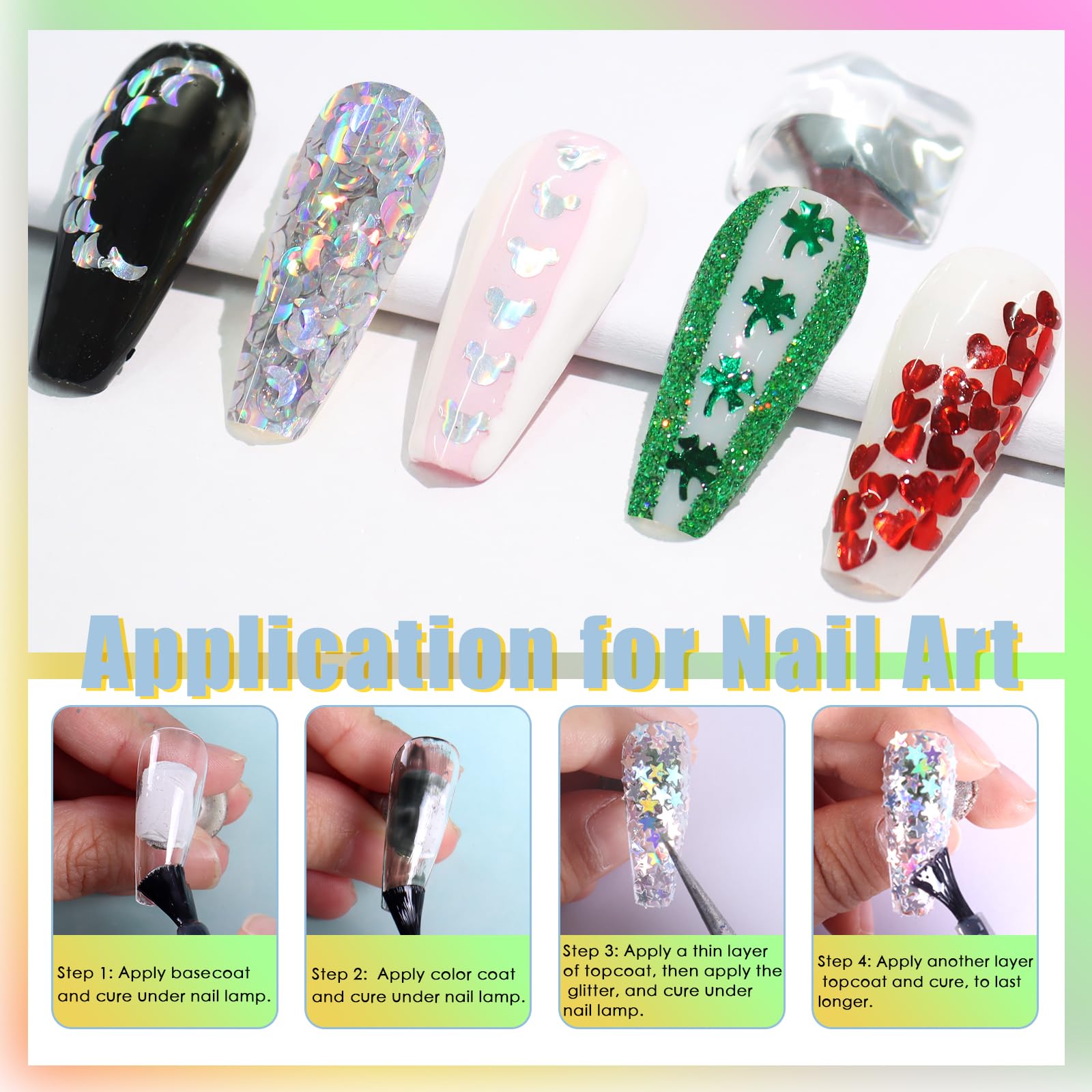 Sparkling heart confetti for Valentine’s Day decorations