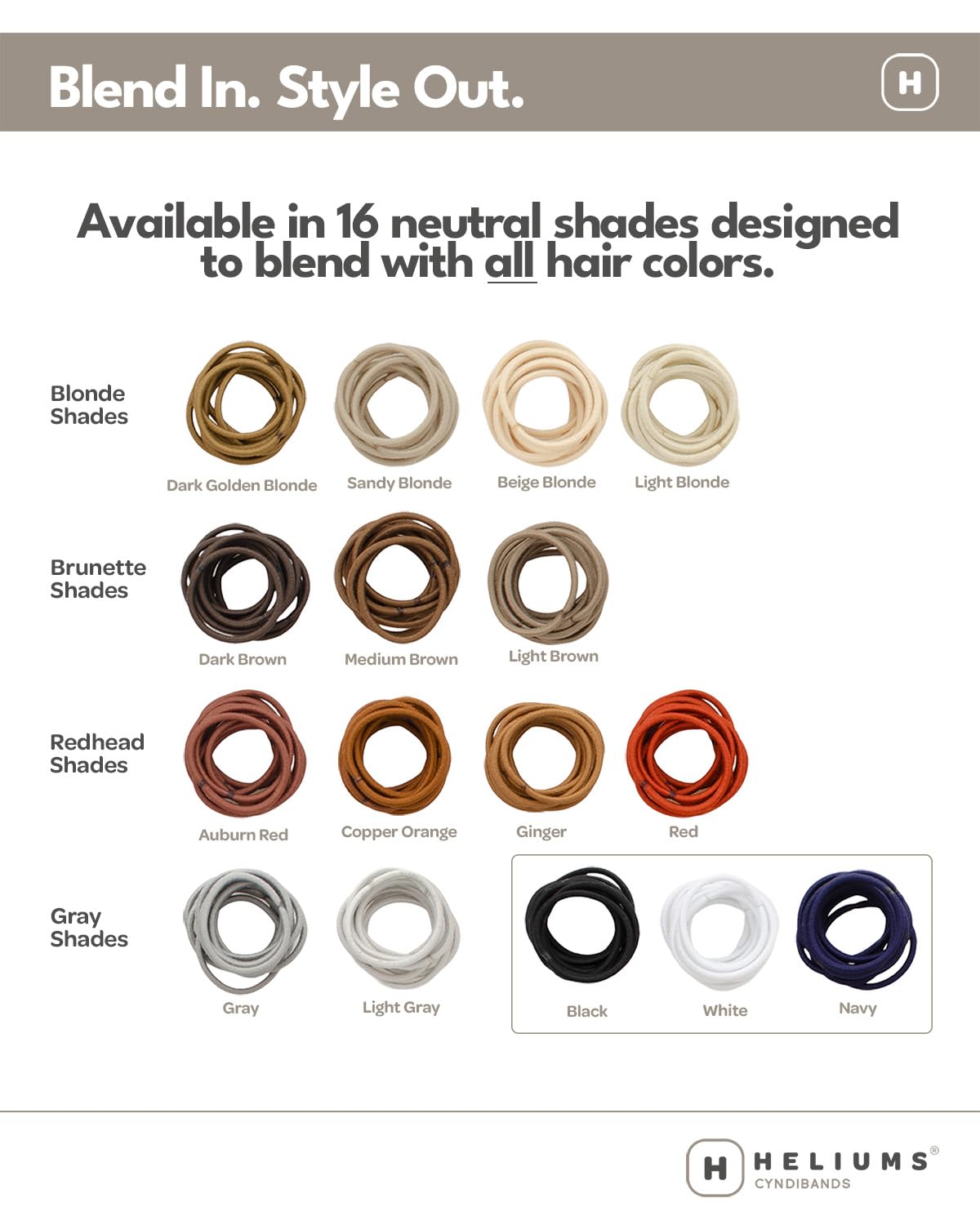Heliums mini black ponytail holders demonstrated on a small braid section