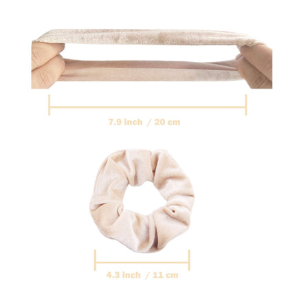 IVARYSS classic elastic thick scrunchy bands demonstrating excellent stretchability.