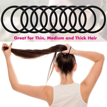 Circular elastic loop hair bands designed for thick and thin hair