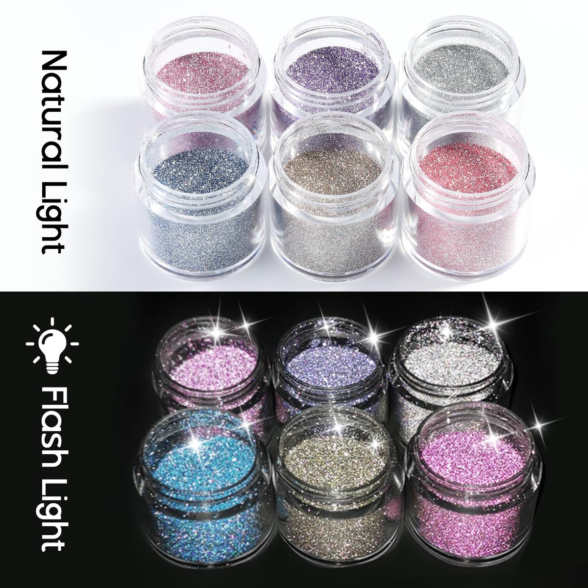 Close up of Furtherpretty diamond dust glitter texture