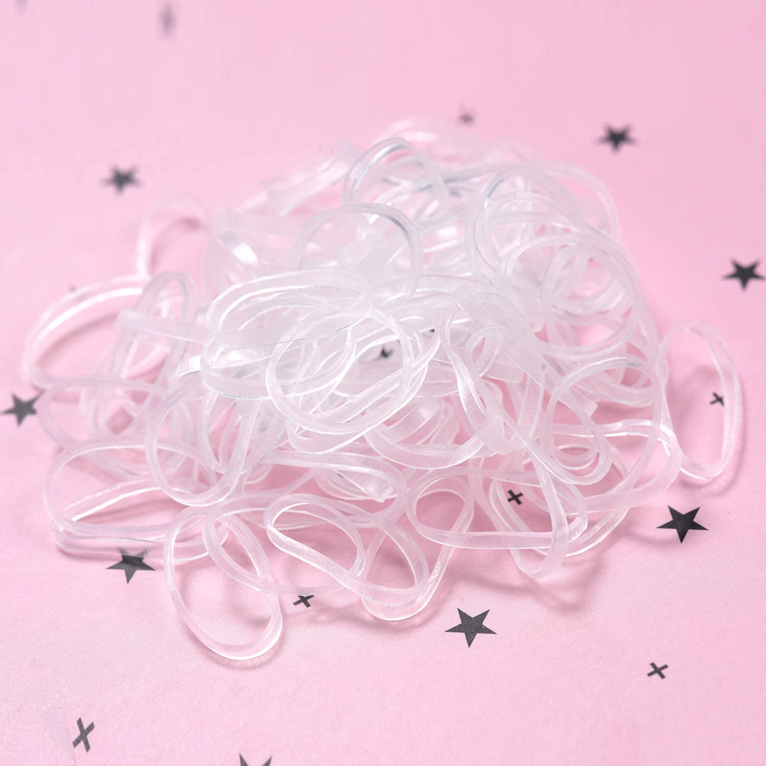 Youxuan transparent mini rubber bands for girls hairstyles