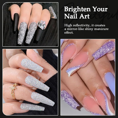 Professional nail art brush included in Furtherpretty glitter set