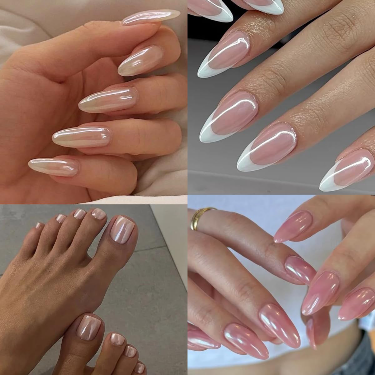 Detailed view of white shimmer glitter dust for nails