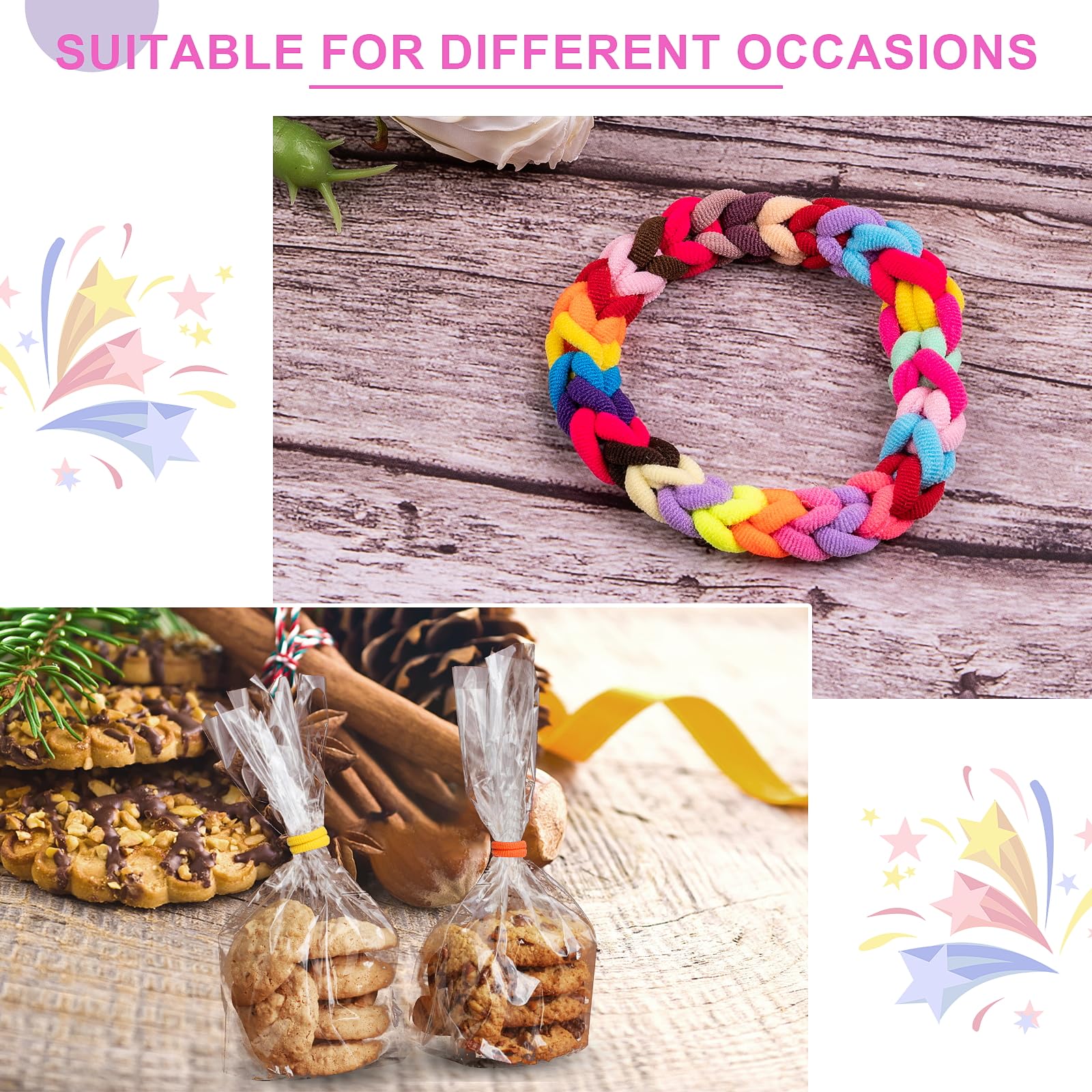 Premium toddler hair bands assorted colors for daily hairstyles and pigtails