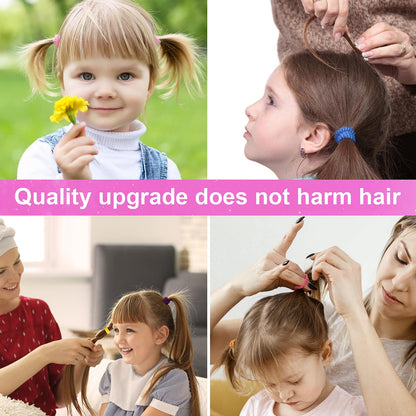 Durable small circular hair loops for school girls and babies styling