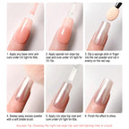Stiletto nails decorated with moonlight white chrome powder