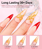 Dual-ended sponge applicators for nail chrome powder