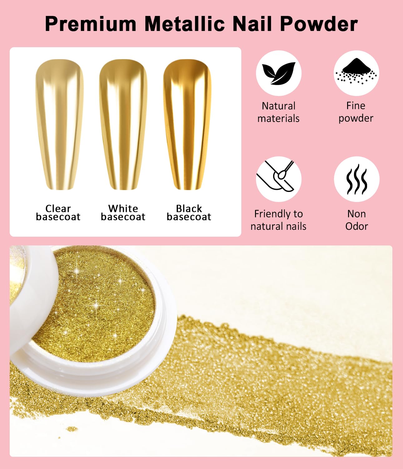 Sponge sticks for chrome powder application in Bishengyf set