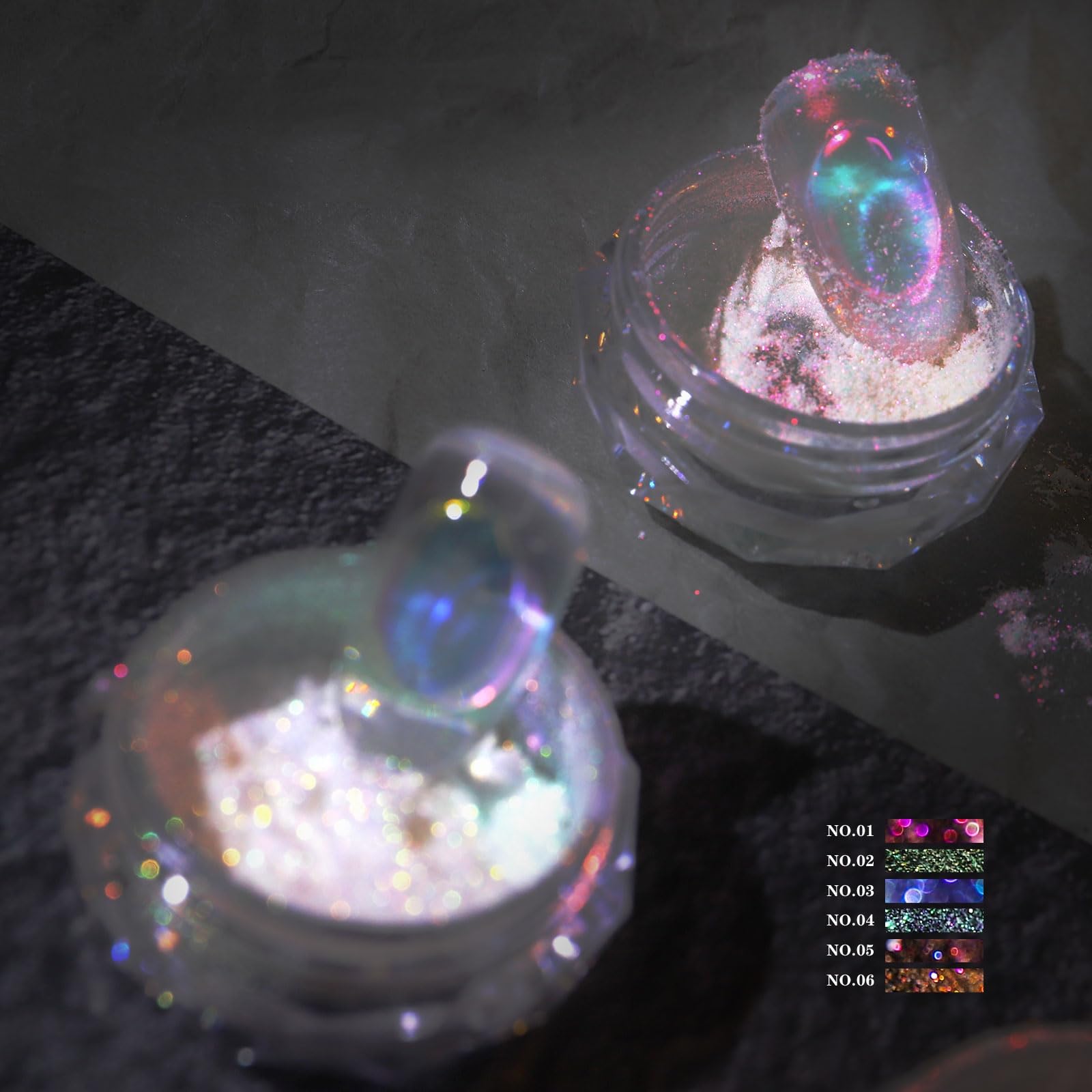 Detailed view of the ultra-fine synthetic resin pigment powder