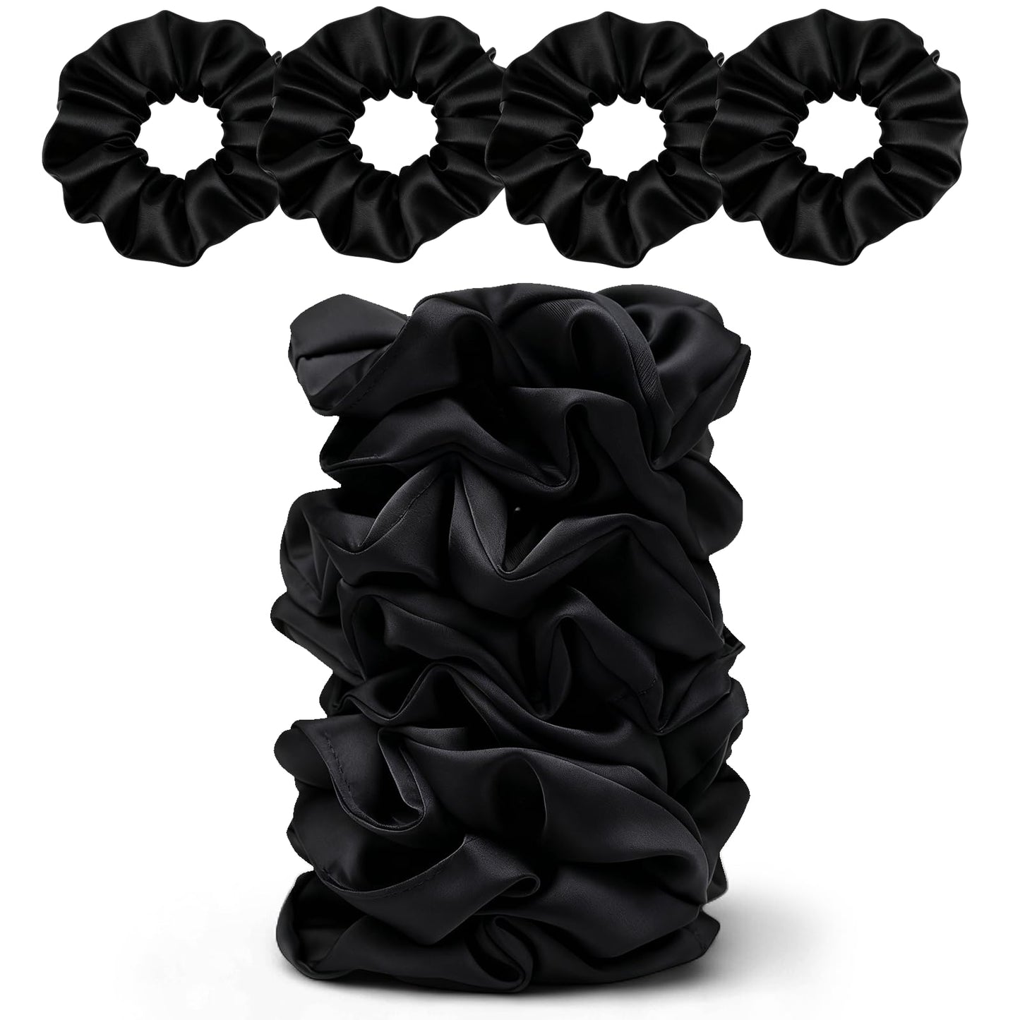Packaging layout displaying all eight pieces of the gentle anti breakage hair accessories.