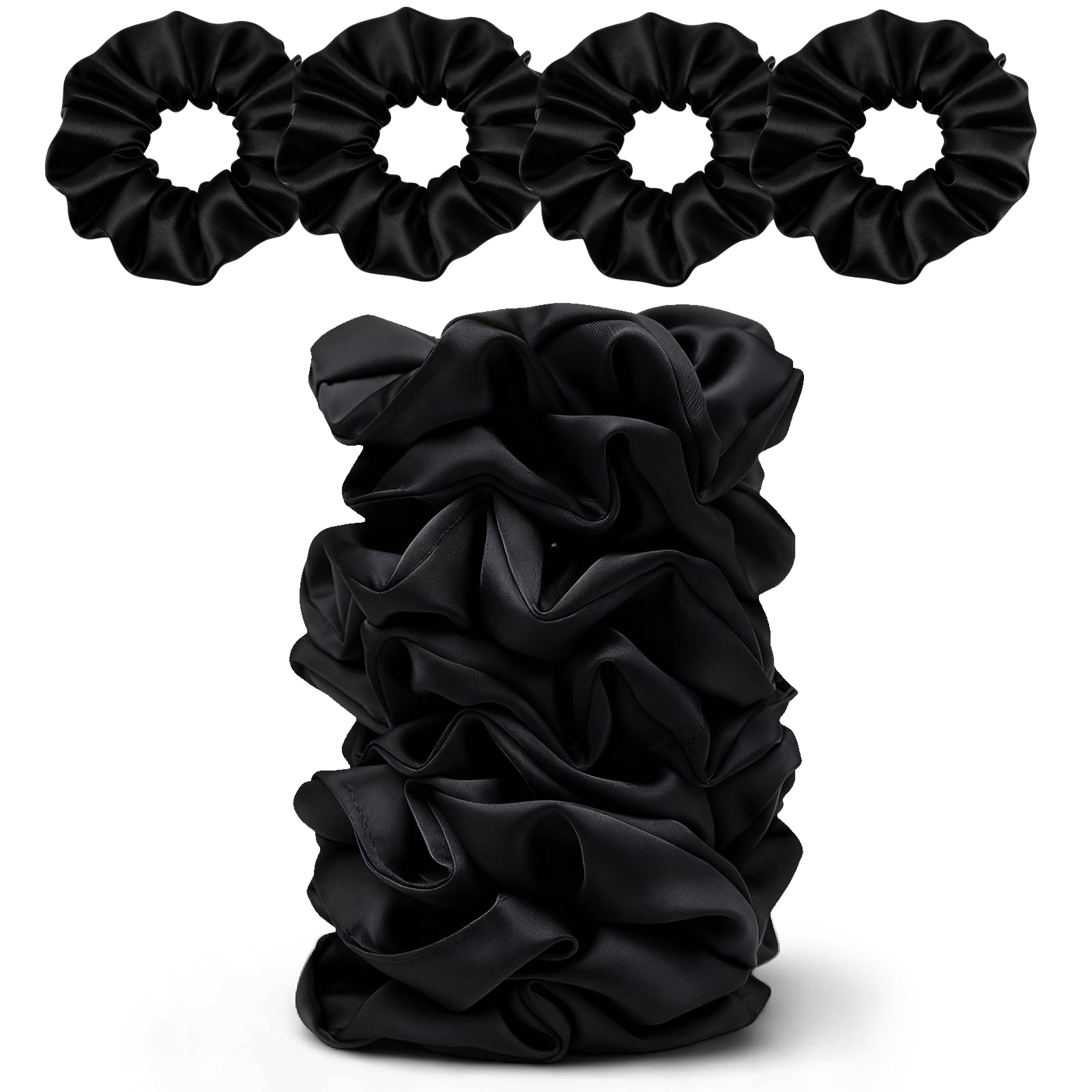 Packaging layout displaying all eight pieces of the gentle anti breakage hair accessories.