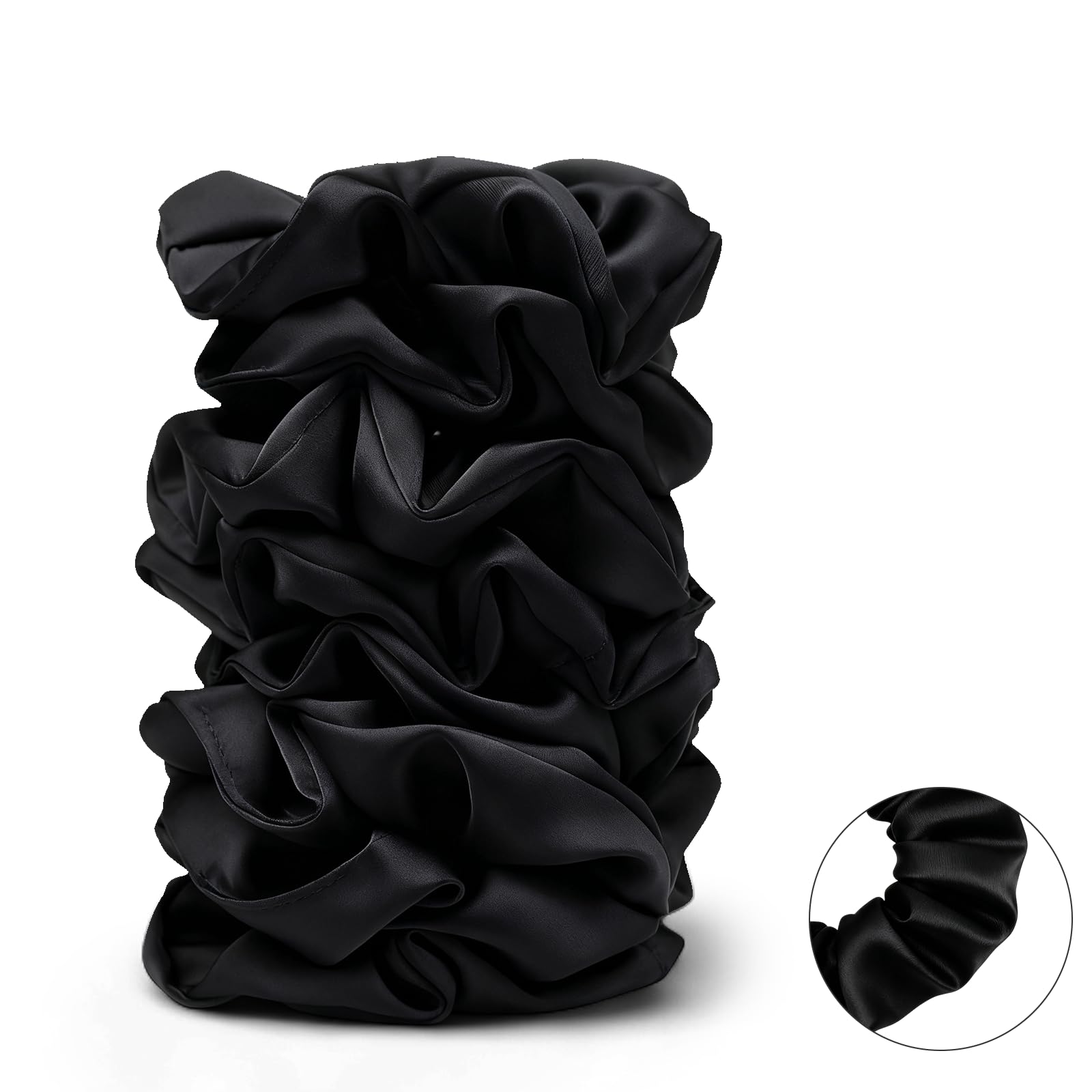 An elegant lifestyle presentation of the black satin set perfect for gifting.