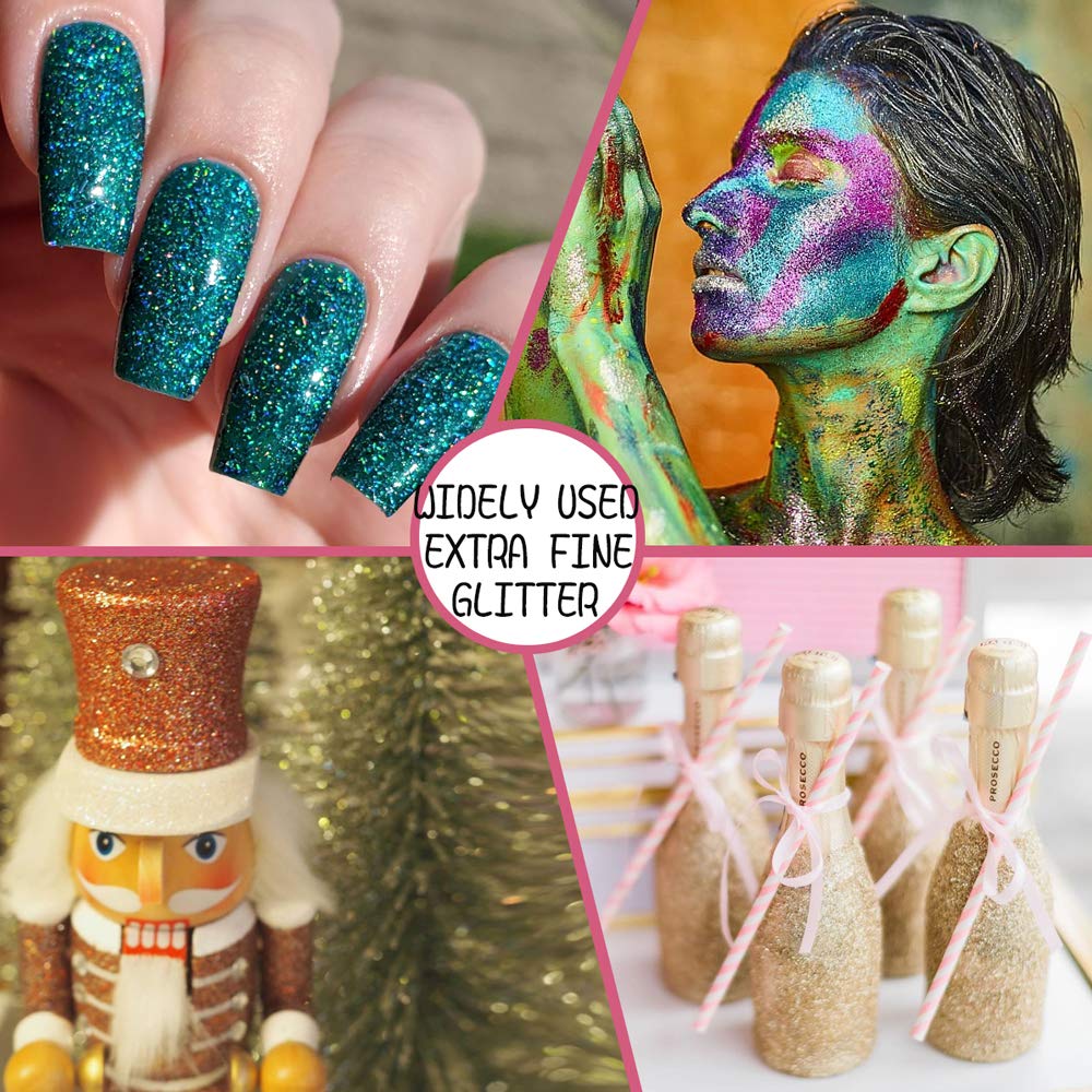 Resin art project created with Estanoite glitter
