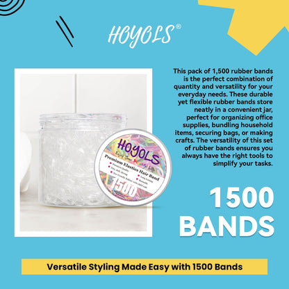 HOYOLS transparent no crease hair ties close up view