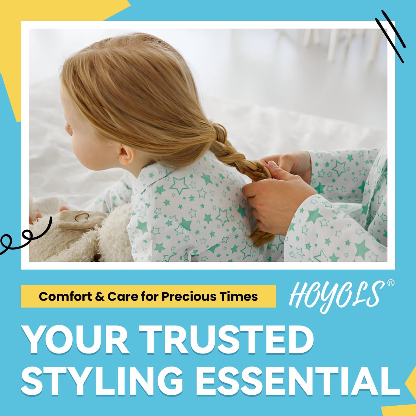 HOYOLS damage free small clear rubber bands for kids braids
