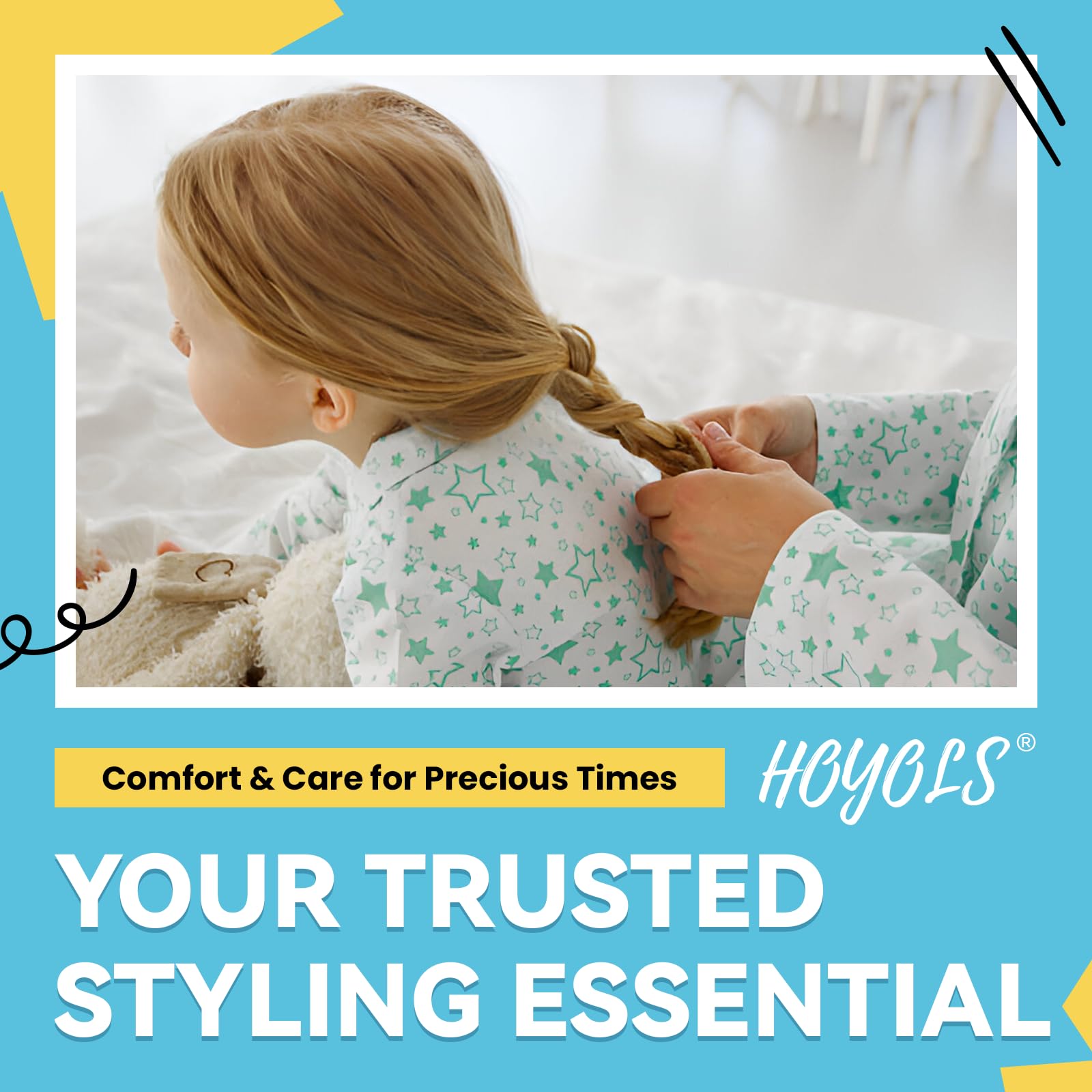 HOYOLS damage free small clear rubber bands for kids braids