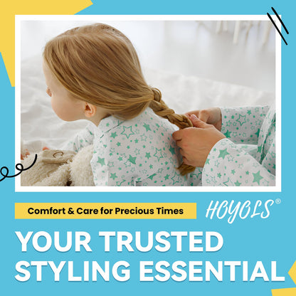 HOYOLS damage free small clear rubber bands for kids braids