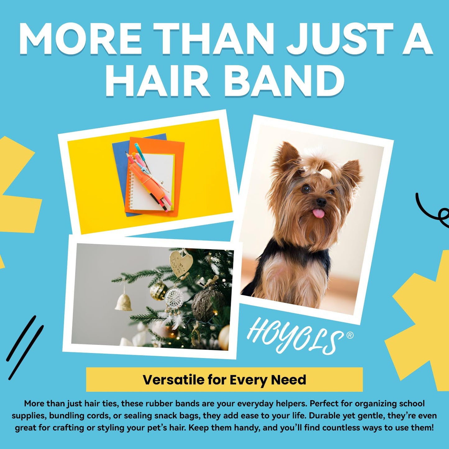 HOYOLS premium quality invisible elastic hair bands lifestyle display