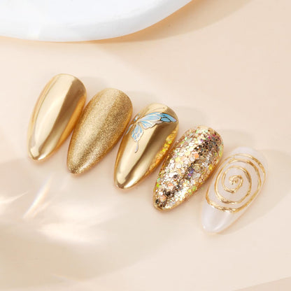 Pretty Diva chrome nail powder 1 gram container and applicator tool