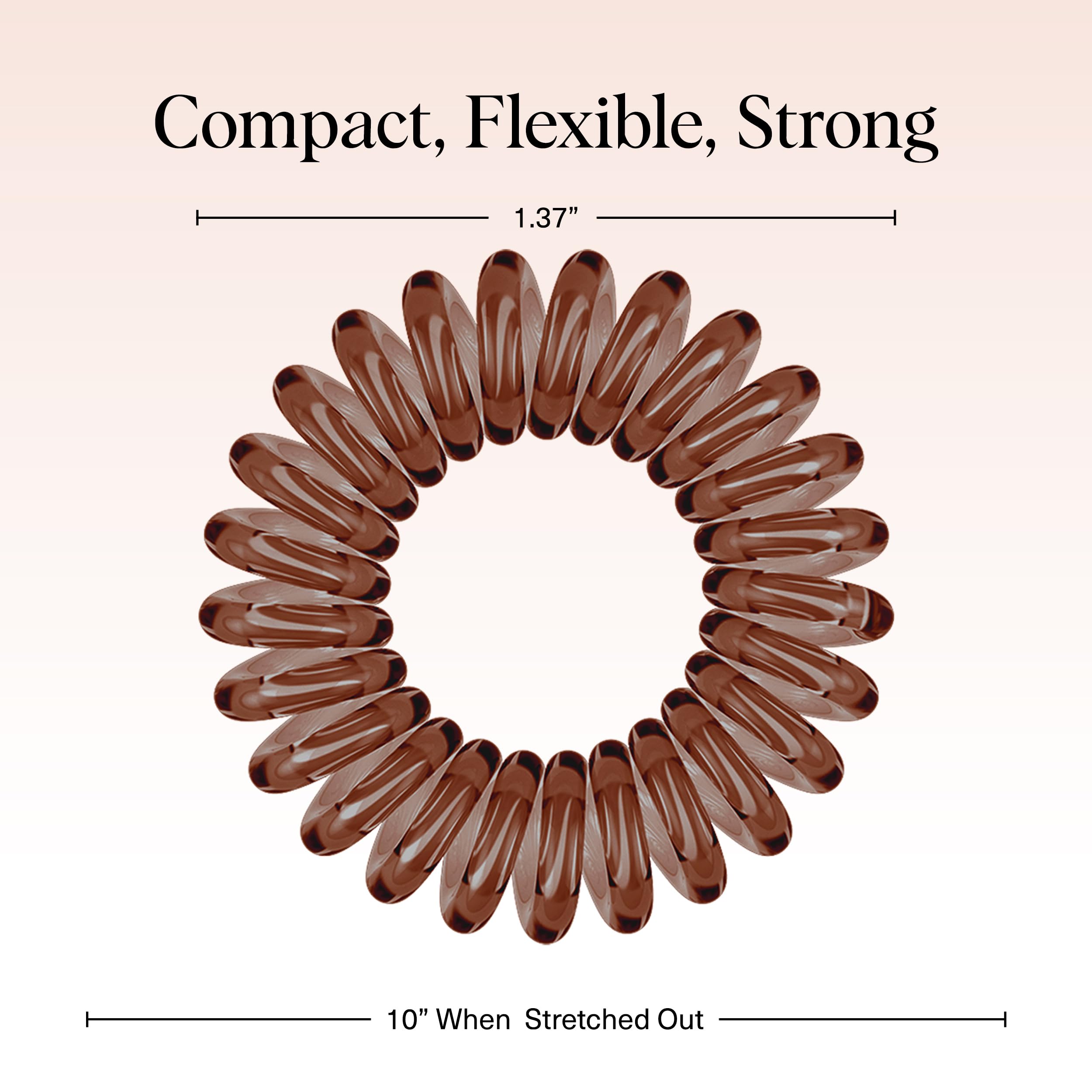 Waterproof telephone cord style hair bands for gym and swimming.